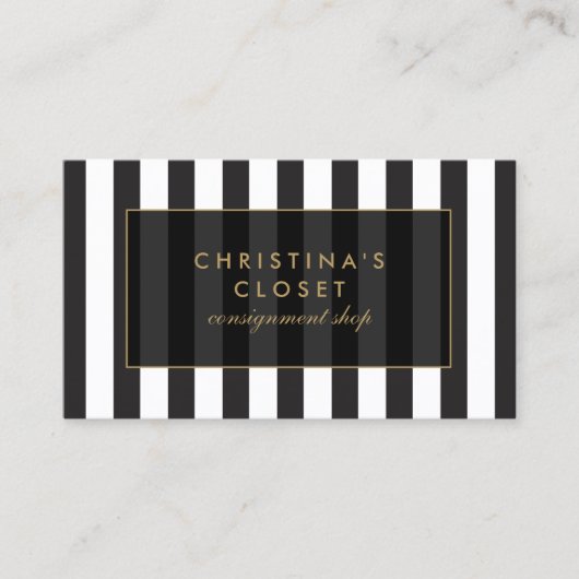 高ファッション委託、ブティックビジネスカード 名刺 (正面)