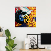 高フライ(プリント) ポスター (ホームオフィス)