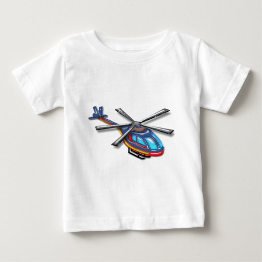 高ヘリ飛んでいるター ベビーTシャツ (正面)