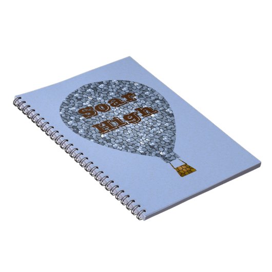 高モザイク熱気球を舞う感動的 ノートブック (右側)