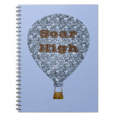 高モザイク熱気球を舞う感動的 ノートブック (正面)