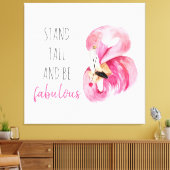 高モダンくて素晴らしいフラミンゴ キャンバスプリント (インサイチュ (リビング))