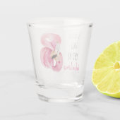高モダンくて素晴らしいフラミンゴ ショットグラス (裏面)