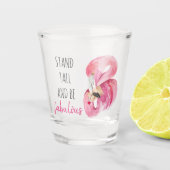 高モダンくて素晴らしいフラミンゴ ショットグラス (正面)