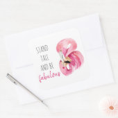 高モダンくて素晴らしいフラミンゴ スクエアシール (封筒)