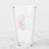 高モダンくて素晴らしいフラミンゴ タンブラーグラス (裏面)