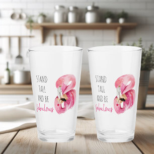 高モダンくて素晴らしいフラミンゴ タンブラーグラス