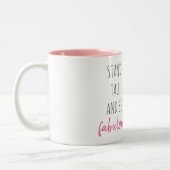 高モダンくて素晴らしいフラミンゴ ツートーンマグカップ (左)