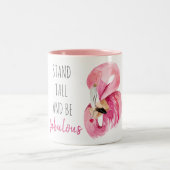 高モダンくて素晴らしいフラミンゴ ツートーンマグカップ (中央)