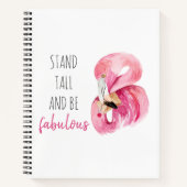 高モダンくて素晴らしいフラミンゴ ノートブック (正面)