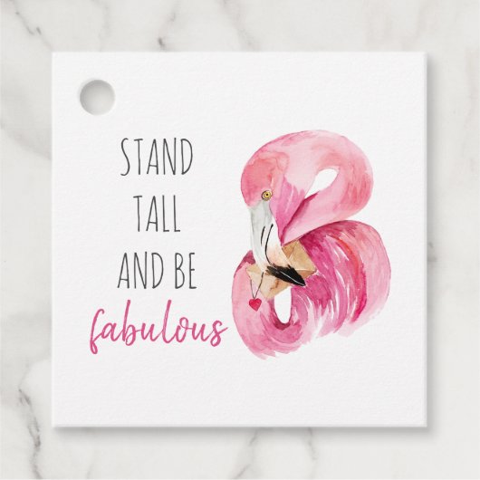 高モダンくて素晴らしいフラミンゴ フェイバータグ (正面)