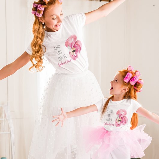 高モダンくて素晴らしいフラミンゴ ベビーボディスーツ