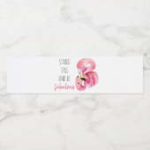 高モダンくて素晴らしいフラミンゴ ペットボトルラベル (シングルラベル)