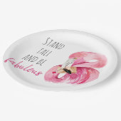 高モダンくて素晴らしいフラミンゴ ペーパープレート (アングル)