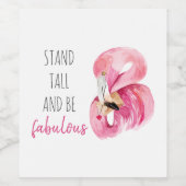 高モダンくて素晴らしいフラミンゴ ワインラベル (シングルラベル)