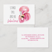 高モダンくて素晴らしいフラミンゴ 名刺 (正面/裏面)