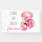 高モダンくて素晴らしいフラミンゴ 横断幕 (横)