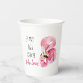 高モダンくて素晴らしいフラミンゴ 紙コップ (正面)