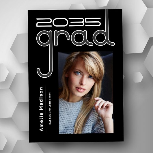 高モダンはっきりした技術フォトグラード 案内状