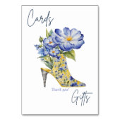 高モダンエレガントヒール靴カードとギフトサイン テーブルナンバー (裏面)