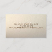 高モダンエレガントヒール、金ゴールドフレーム、紙吹雪 名刺 (裏面)