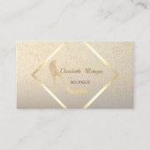 高モダンエレガントヒール、金ゴールドフレーム、紙吹雪 名刺 (正面)
