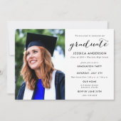 高モダン校卒業パーティーの写真 招待状 (正面)