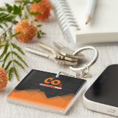 高レベルの二酸化炭素汚染、カラフル キーホルダー (正面右)