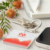 高レベルの二酸化炭素汚染、カラフル キーホルダー (正面右)