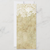 高ヴィンテージ白フローラ結婚式招待状 招待状 (裏面)