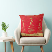 高伝統的木エレガント金ゴールドと赤 クッション (椅子)