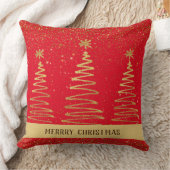 高伝統的木エレガント金ゴールドと赤 クッション (ブランケット)