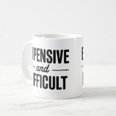 高価で難しい コーヒーマグカップ (正面左)