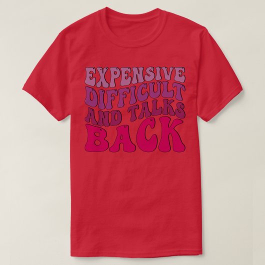 高価で難しく話し合う Tシャツ (デザイン正面)