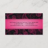 高価なペイズリーの名刺 名刺 (裏面)