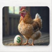 高価な卵を持つ鶏 マウスパッド (正面)