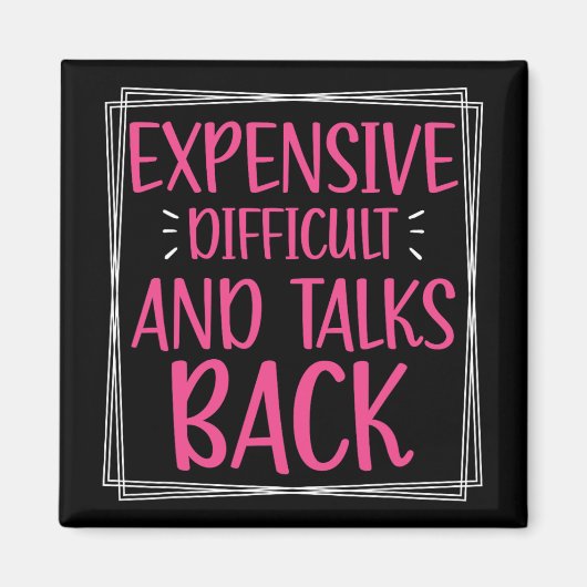 高価な困難と話し戻る母親の日ママ マグネット (正面)