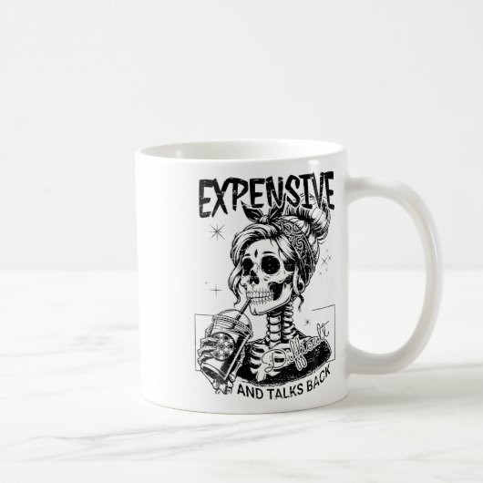 高価な困難と話し戻る母親の日Ske コーヒーマグカップ (右)