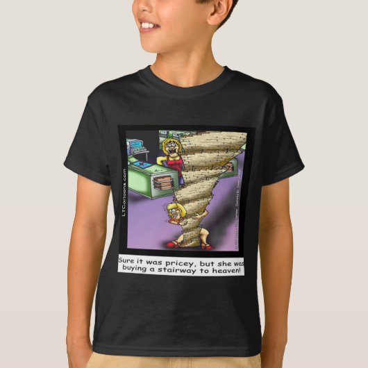 高価な天国への階段のユーモア Tシャツ (正面)