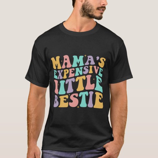 高価な小さな親友 おかしいママ 母の日 マット Tシャツ (正面)