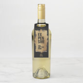 高価な文字ゴールドフォイルオンブラック ボトルネックタグ (ボトル)