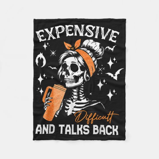 高価な難しい話しByckハロウィーンママ フリースブランケット (正面)