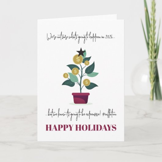 高価な1年 面白い皮肉なクリスマスカード カード (正面)