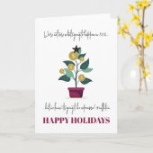 高価な1年 面白い皮肉なクリスマスカード カード (黄色い花)