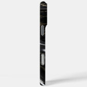 高光沢ブラック3D波テクスチャ Case-Mate iPhoneケース (裏面 / 右)