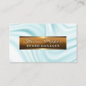 高光沢メタリックバナー |絹のカーテン 名刺 (正面)