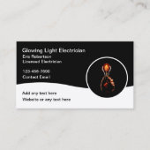 高光沢モダン電気工事士名刺 名刺 (正面)