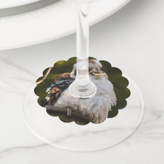 高加原を笑って膨らませた ワイングラスタグ (クローズアップ)