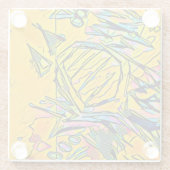 高周波金ゴールドガラスコースター ガラスコースター (裏面)