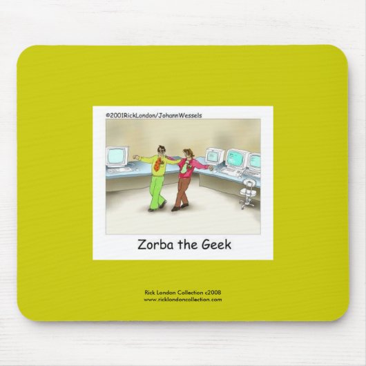 高品質おもしろいマウスパッド上のコンピュータギーク漫画 マウスパッド (正面)
